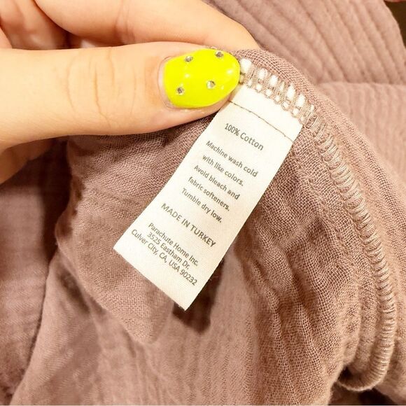 Parachute Organic Cotton Gauzy Brown Midi Robe Small - Picture 11 of 11